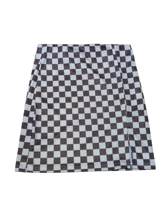 Missguided Dresses & Skirts - Missguided Brown & Cream Checkered Mini Skirt